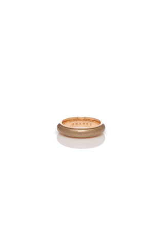18K Rose Gold Yellow Enamel Ring - Top View | Gabriela Hearst