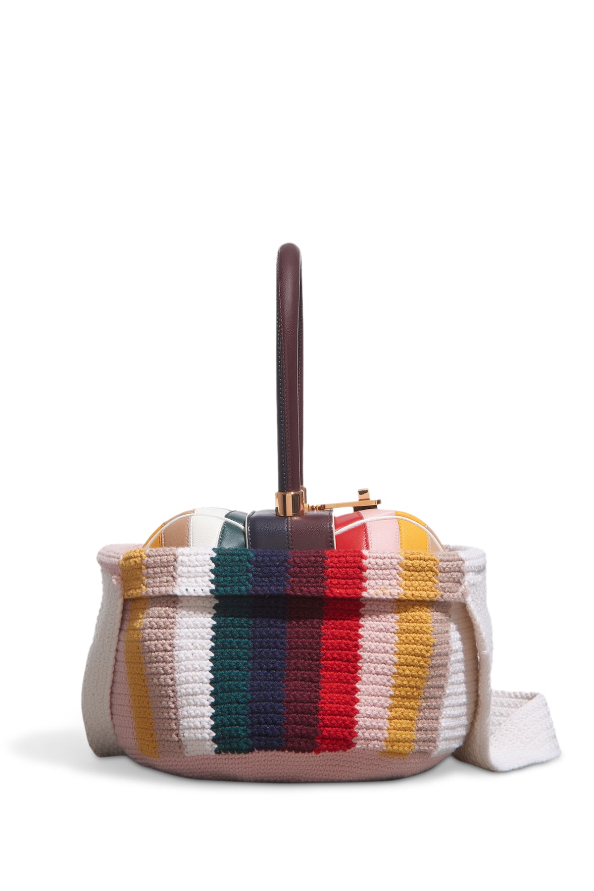 Crossover Knit Bag in Multi Cashmere