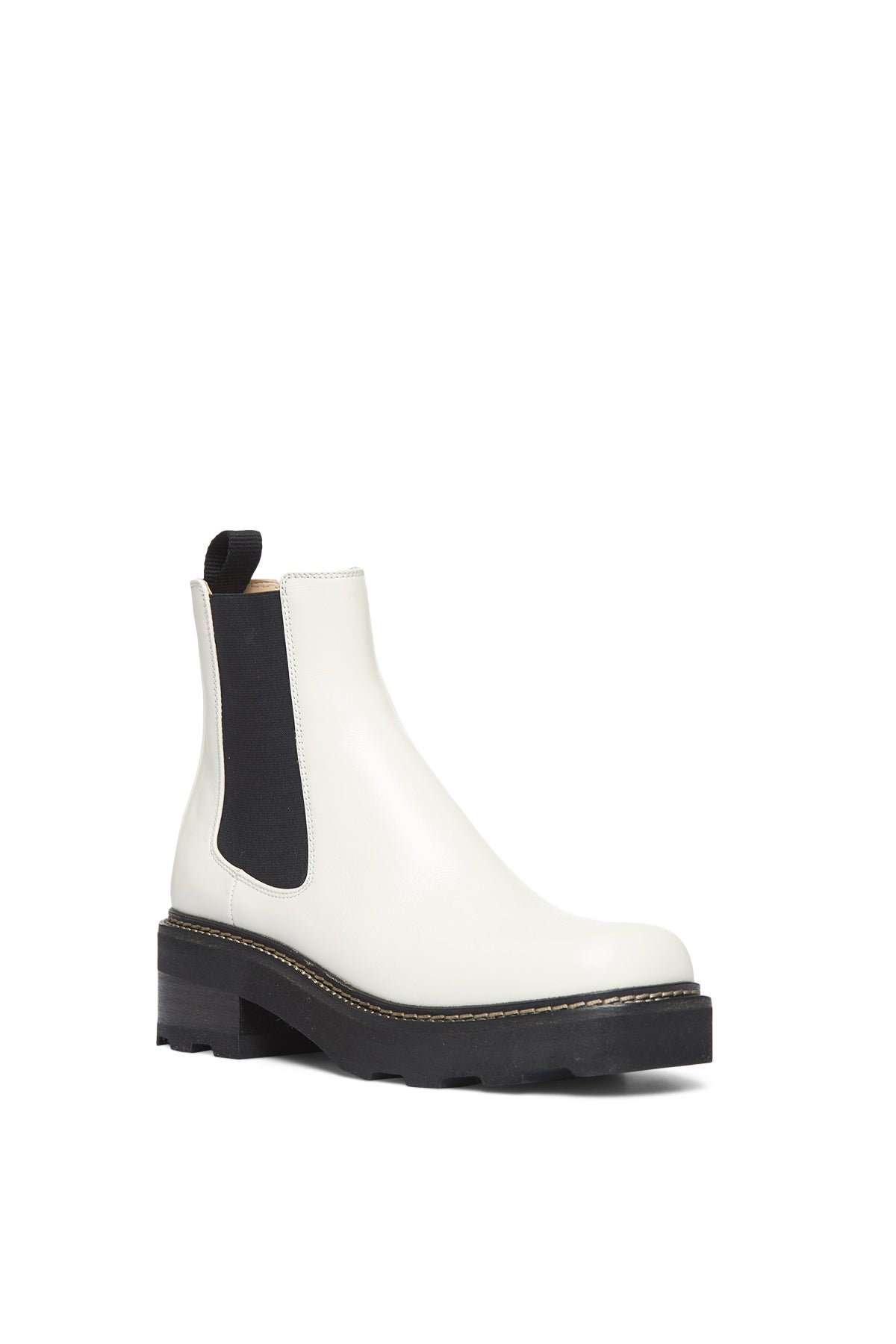 Jil Chelsea Boot in Cream Leather