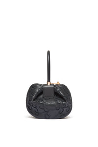 Nina Bag in Black Nappa Leather with Lace