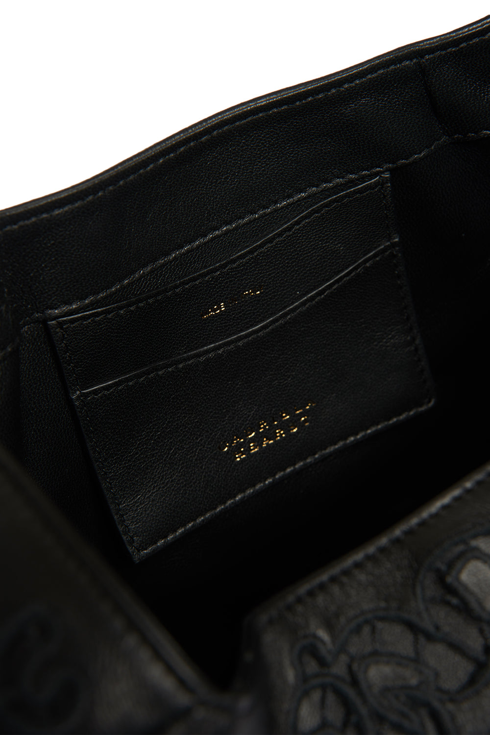 ブラックナッパレザーのニナ レースバッグ