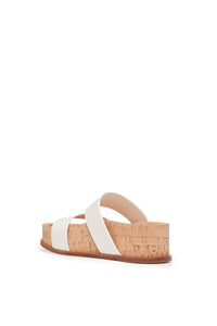 Striker Platform Sandal in Cream Leather