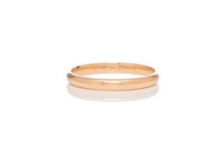 Ivory Enamel 18K Rose Gold Bangle - Side Angle | Gabriela Hearst