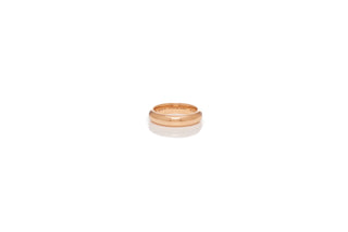 18K Rose Gold Fine Jewelry Ring - Top View, Polished Band Detail | Gabriela Hearst