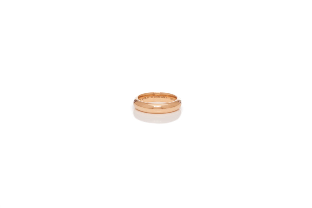 Ring in 18K Rose Gold & Vitreous Ivory Enamel