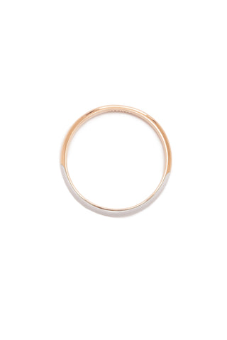 18K Rose Gold Bangle Ivory Enamel - Top View | Gabriela Hearst