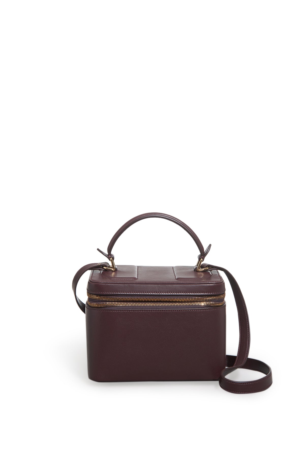 Cartuchera Makeup Bag in Bordeaux Nappa Leather