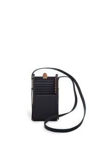 Mabel Crossbody Phone Case in Navy Nappa Leather