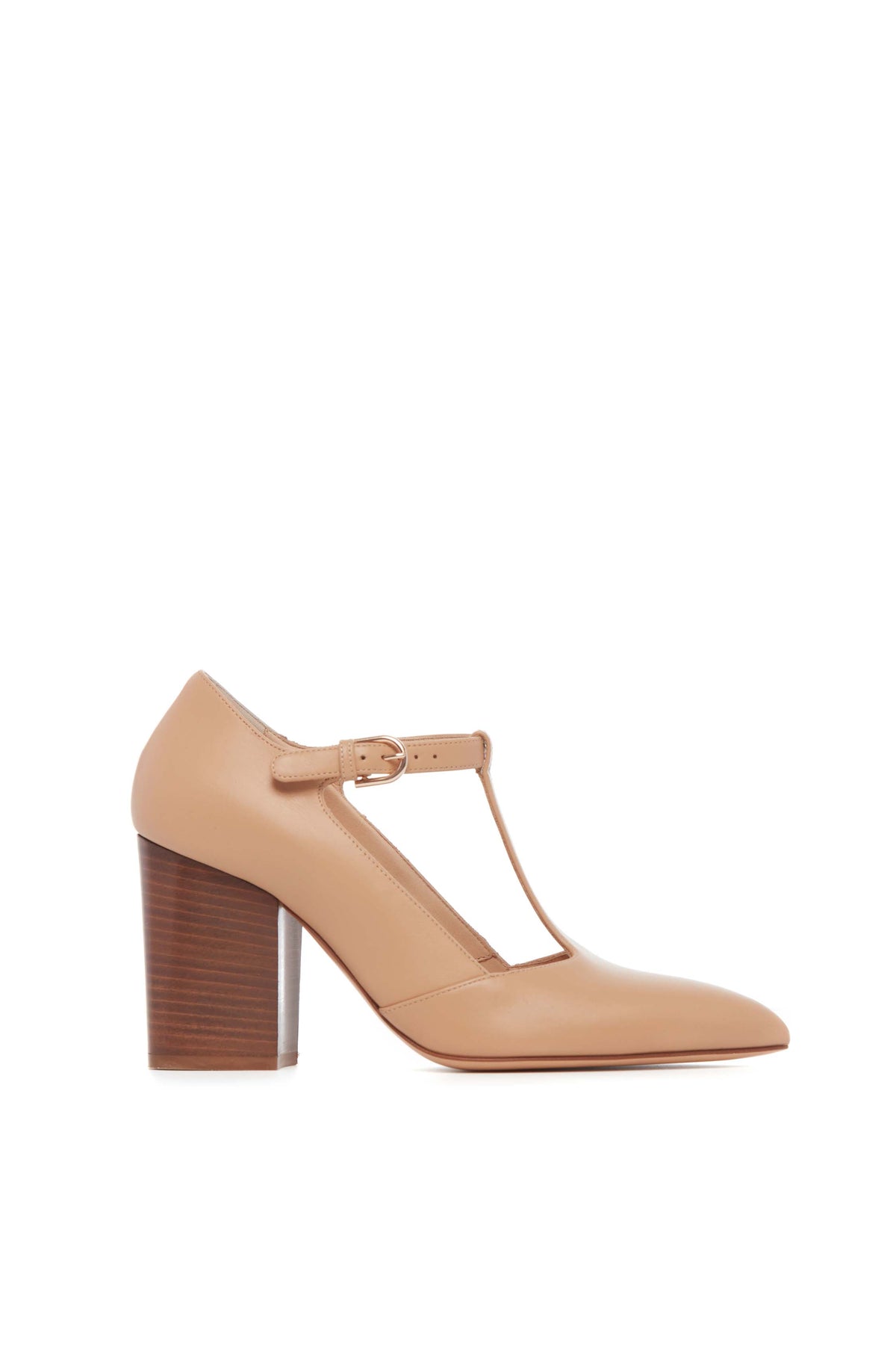 Triana Pump Sandal in Dark Camel Leather