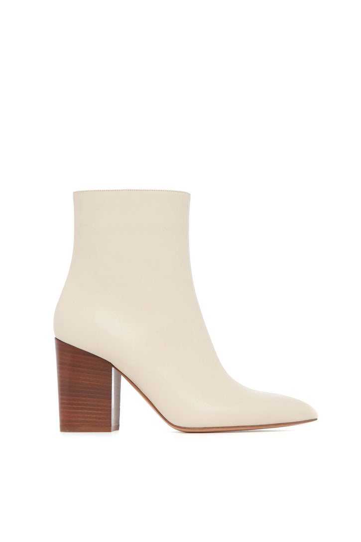 Rio Ankle Boot in Cream Leather