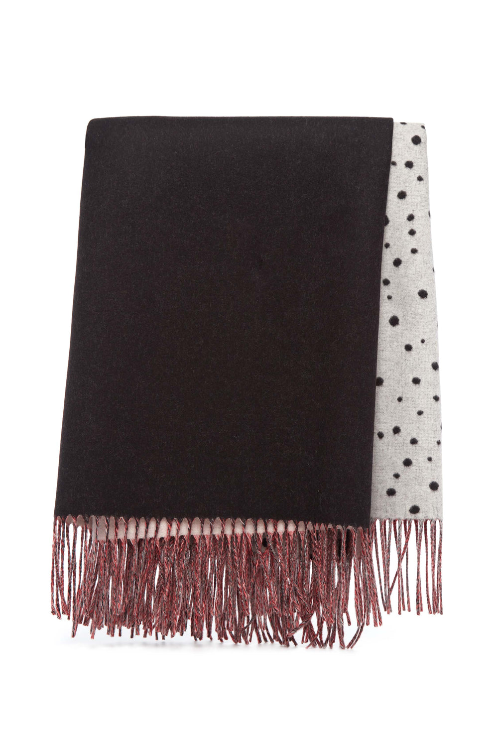 Conclan Blanket Scarf in Red Multi Cashmere