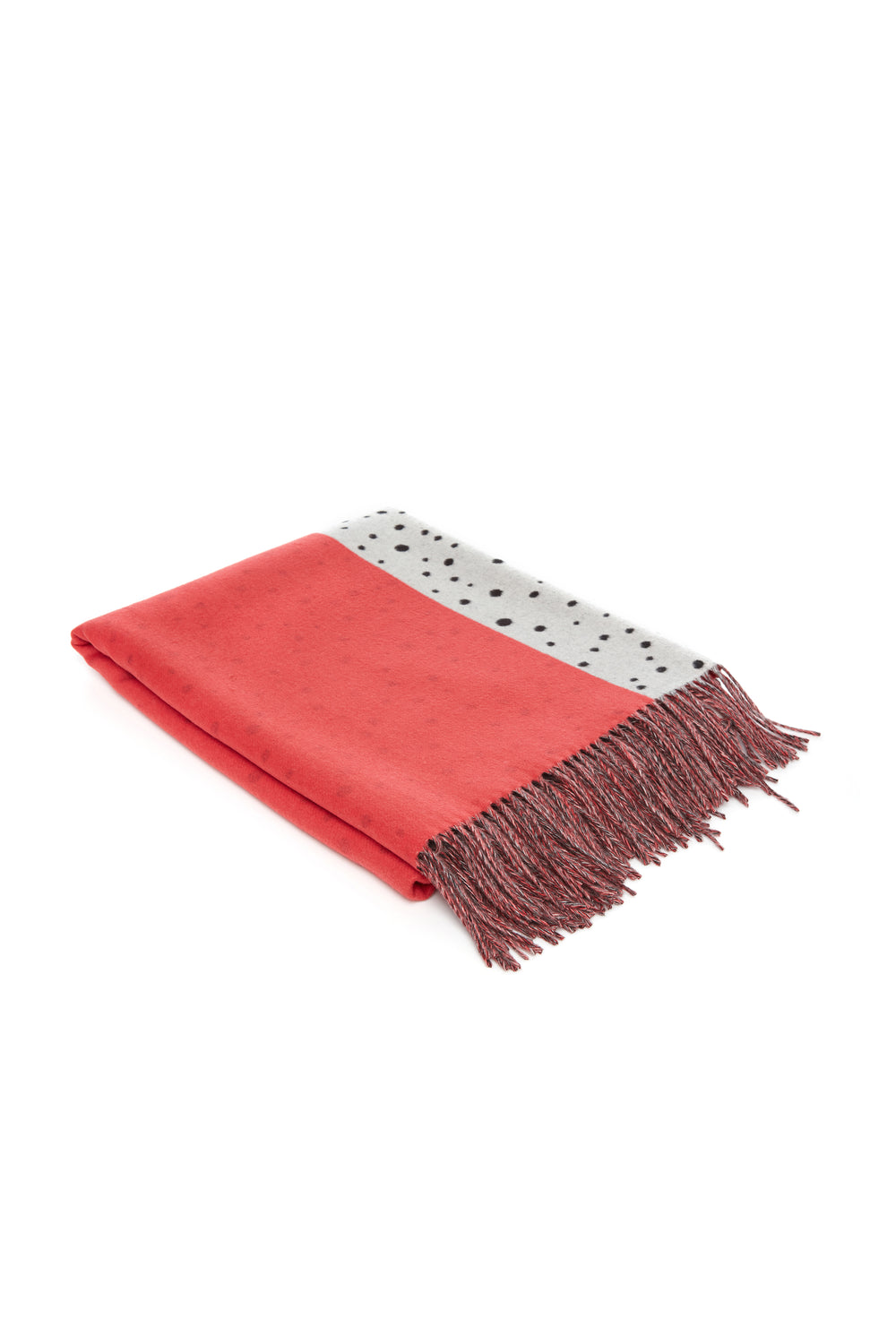 Conclan Blanket Scarf in Red Multi Cashmere