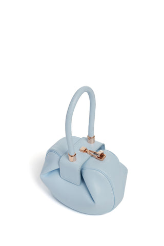 Light Blue Nappa Leather Demi Bag - Three Quarter View | Gabriela Hearst