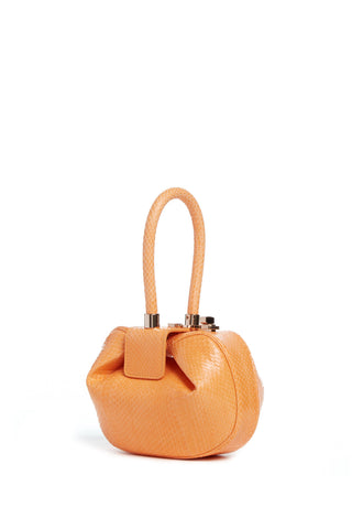 Fluorescent Orange Snakeskin Demi Bag - Three Quarter View | Gabriela Hearst