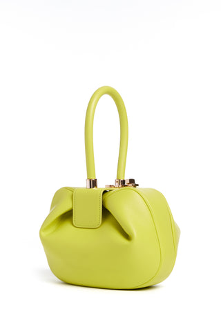 Lime Adamite Nappa Leather Nina Bag - Three Quarter View | Gabriela Hearst