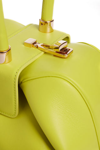 Lime Adamite Nina Bag - Rose Gold Hardware Close-up | Gabriela Hearst