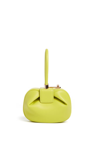Lime Nappa Leather Demi Bag - Closed Front View | Gabriela Hearst