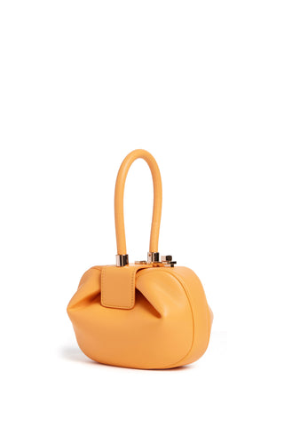 Fluorescent Orange Nappa Leather Demi Bag - Side View | Gabriela Hearst