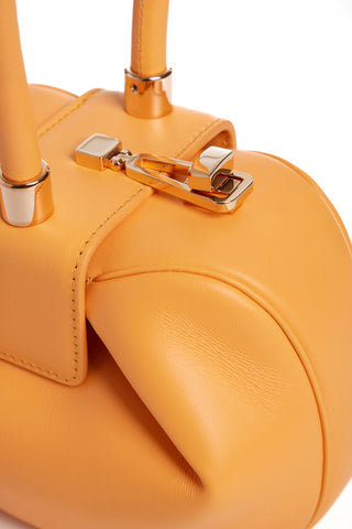 Fluorescent Orange Nappa Leather Demi Bag - Hardware Detail | Gabriela Hearst