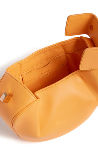 Fluorescent Orange Nappa Leather Demi Bag - Interior Detail | Gabriela Hearst