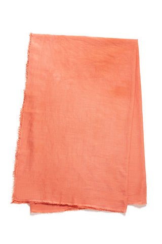 Severino Botanical Dyed Scarf in Watermelon Tourmaline Cashmere