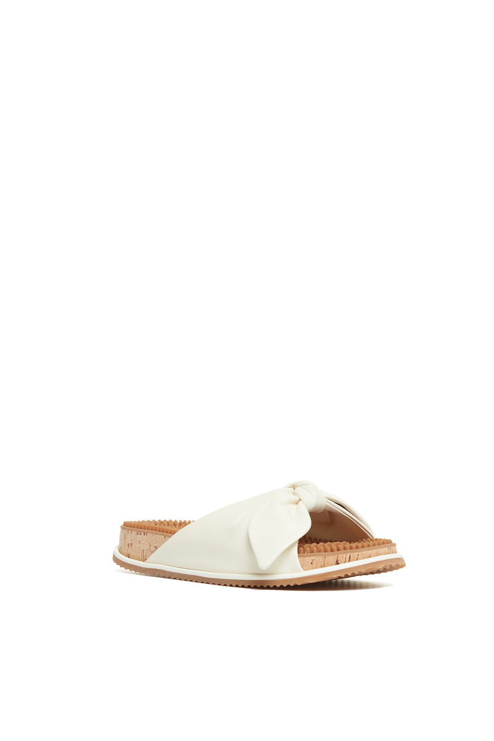 Virgil Reflexology Slide in Ivory Leather