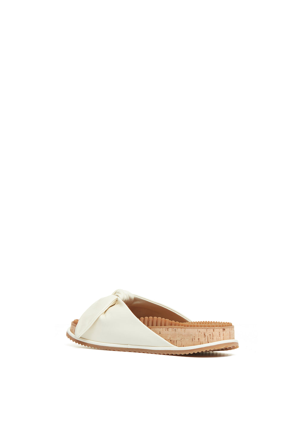 Virgil Reflexology Slide in Ivory Leather