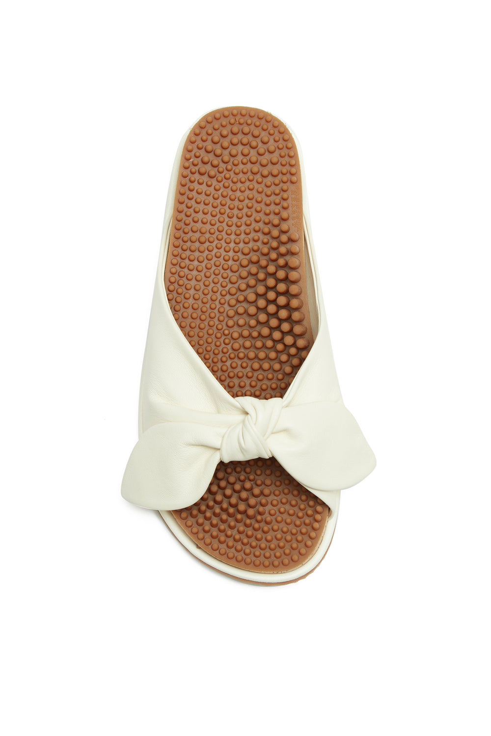 Virgil Reflexology Slide in Ivory Leather