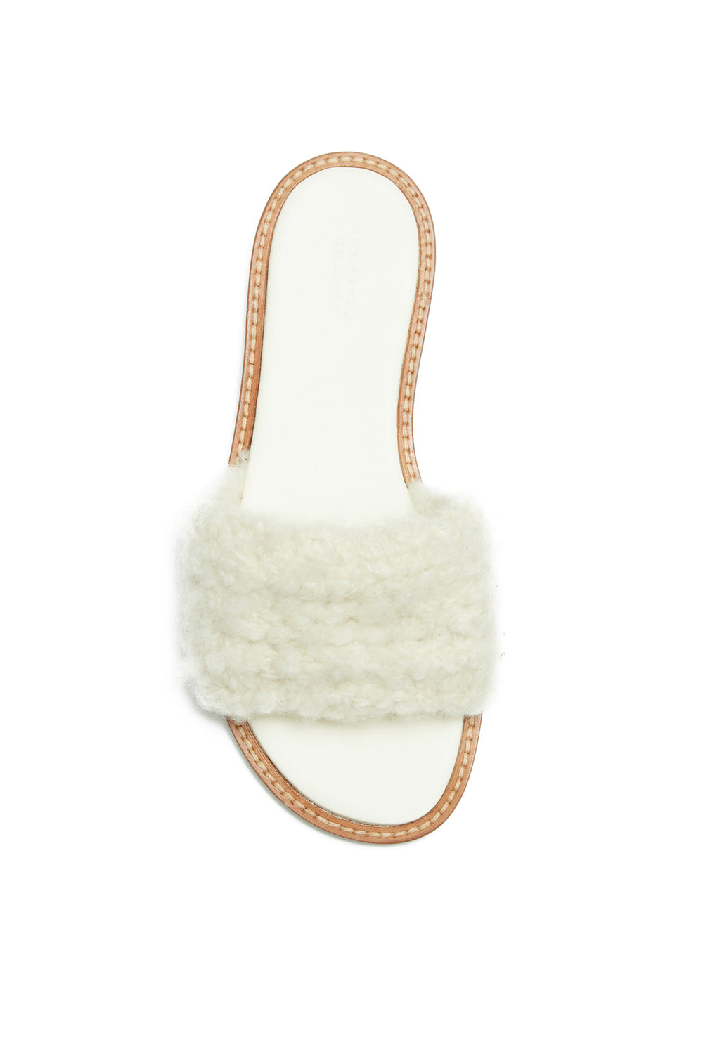 Ballast Slide Sandal in Ivory Cashmere Boucle