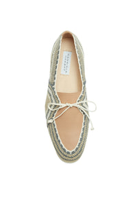 Hays Crochet Flat Shoe in Camel Multi Nappa Leather