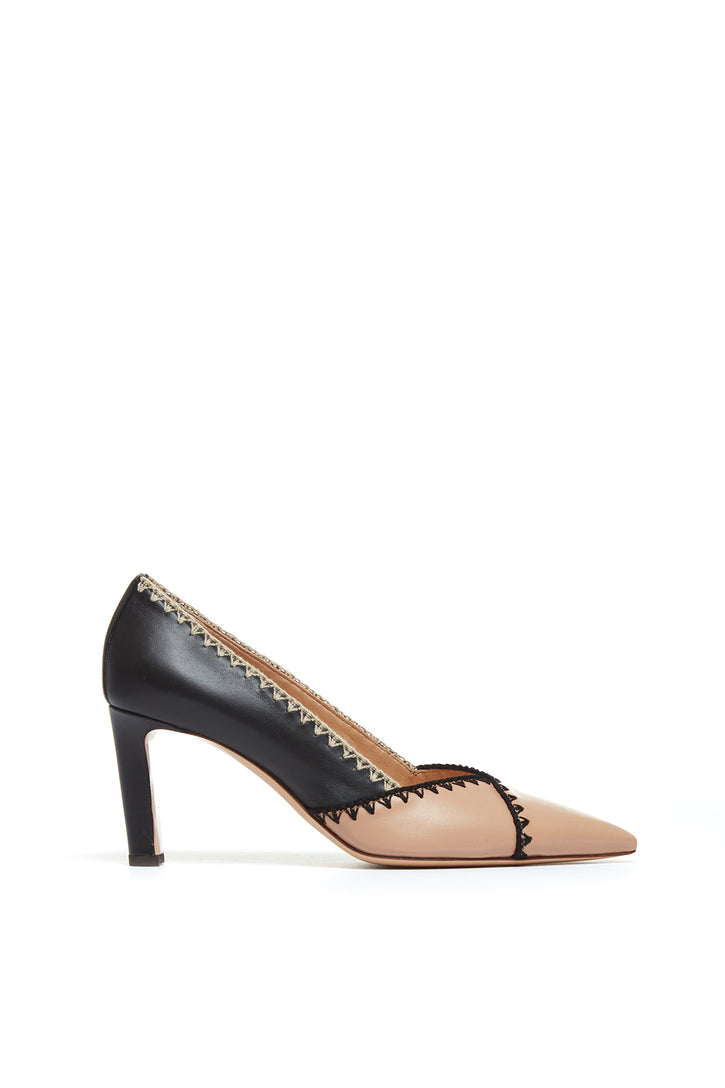 Aster Heel in Camel Multi Nappa Leather