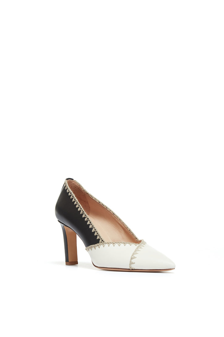 Aster High Heel Pump in Cream Multi Nappa Leather