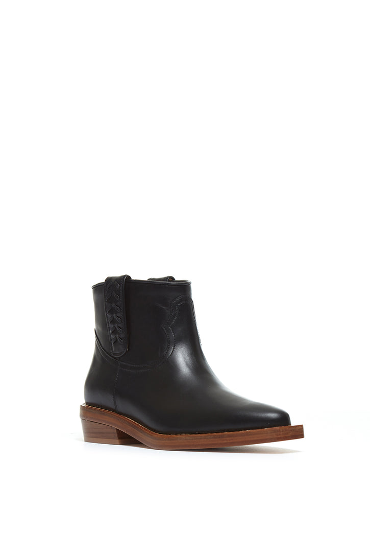 Reza Ankle Boot in Black Leather