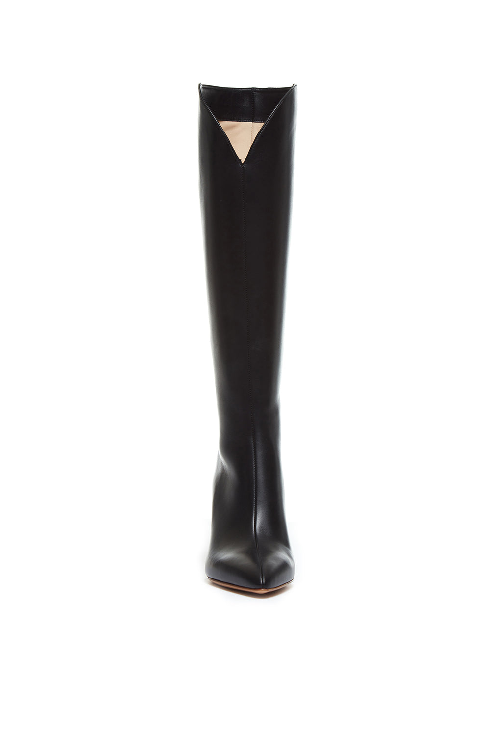 Cora High Knee Boot in Black Leather