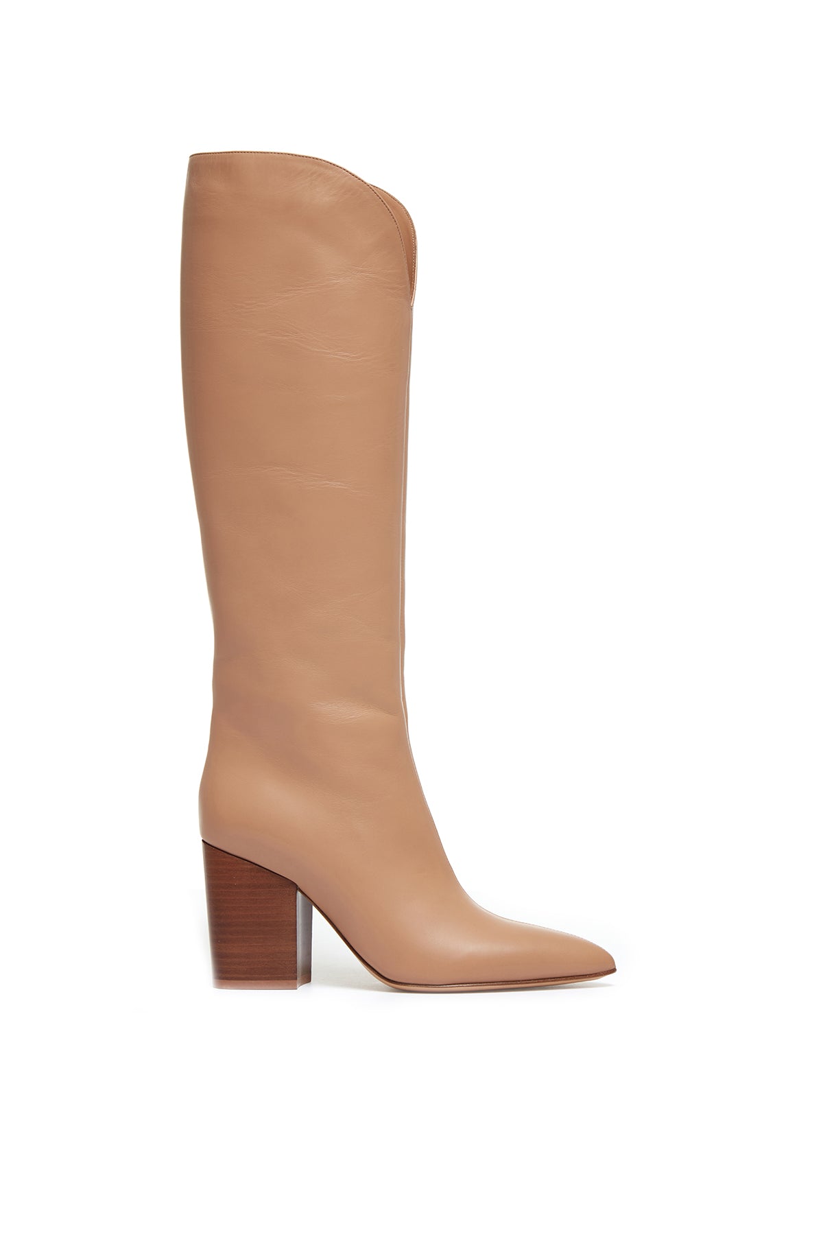 Cora Knee High Boot in Camel Leather