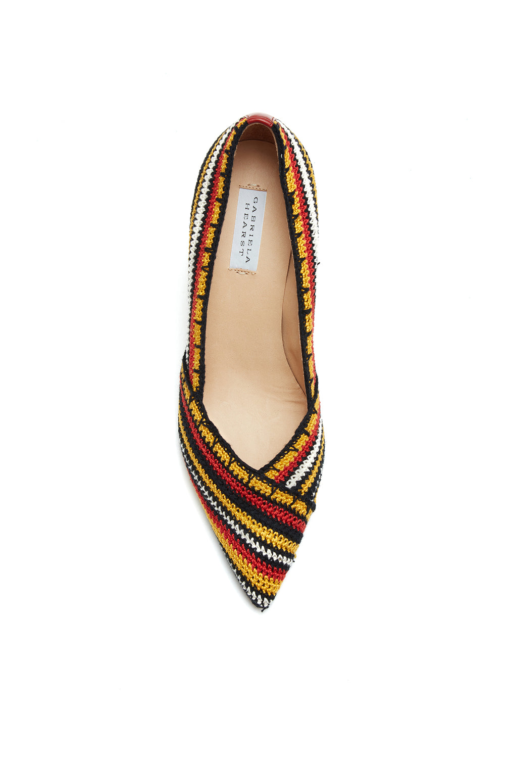 Azalea High Heel Crochet Pump in Rust Multi Nappa Leather