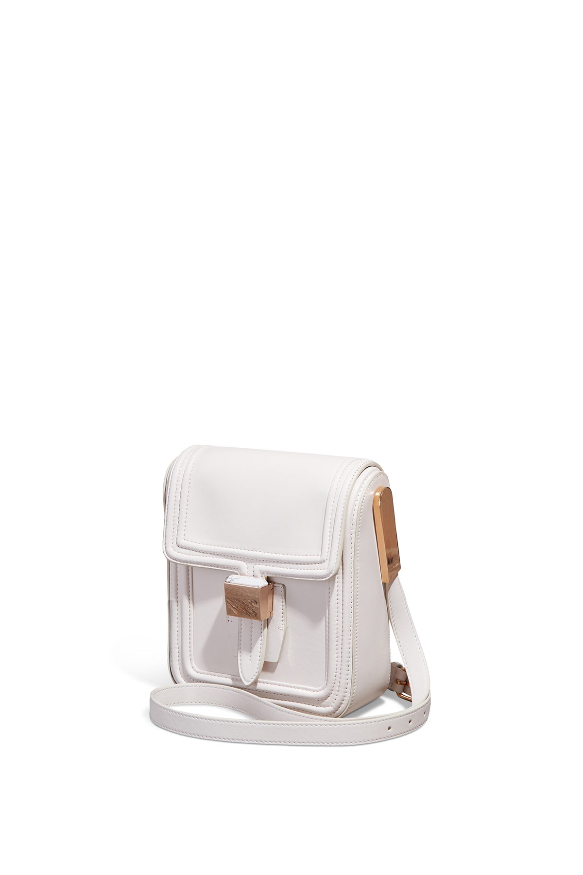 Marvelle Crossbody Bag in Ivory Nappa Leather