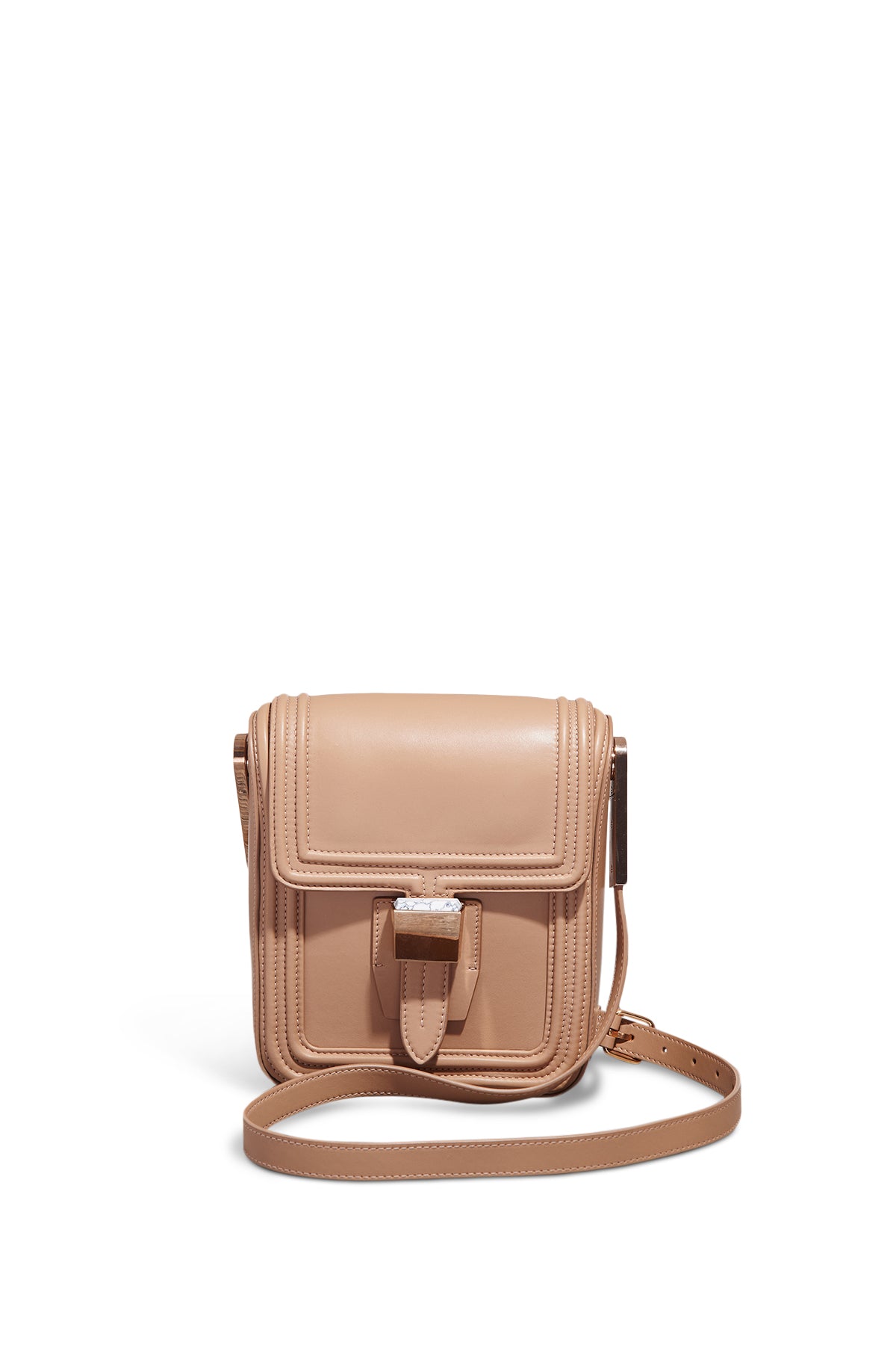 Marvelle Crossbody Bag in Nude Nappa Leather