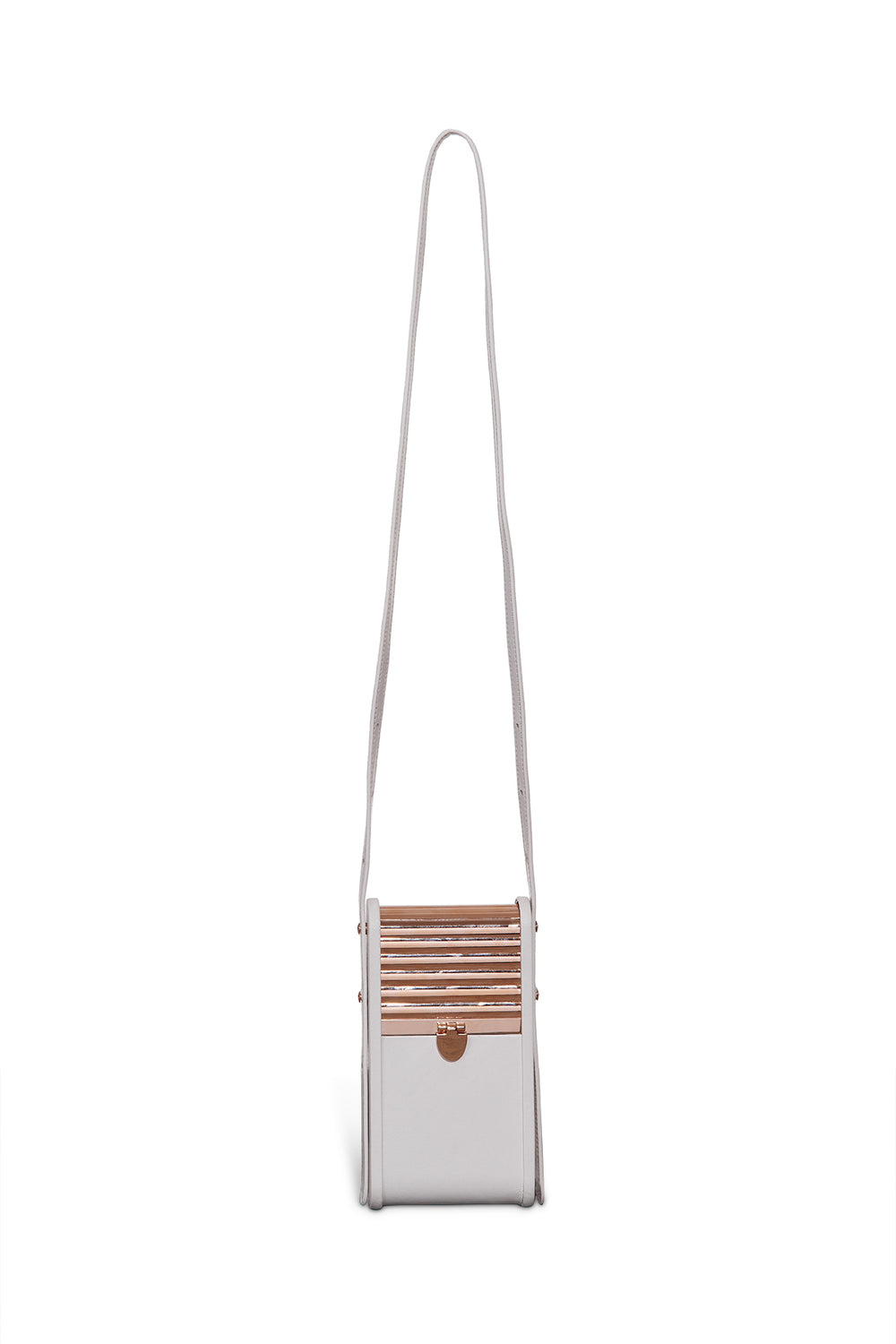 Mabel Crossbody Phone Case in Ivory Nappa Leather