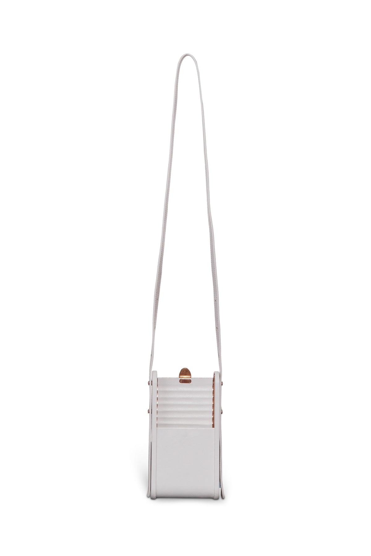 Mabel Crossbody Phone Case in Ivory Nappa Leather