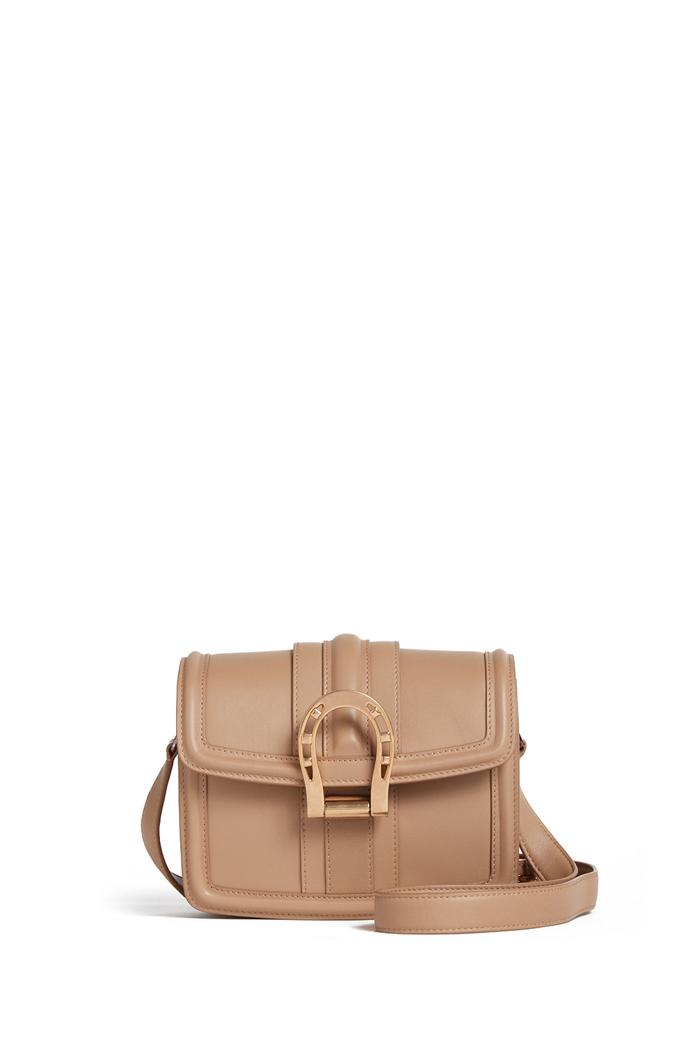 Lucky Bill Crossbody Bag in Nude Nappa Leather