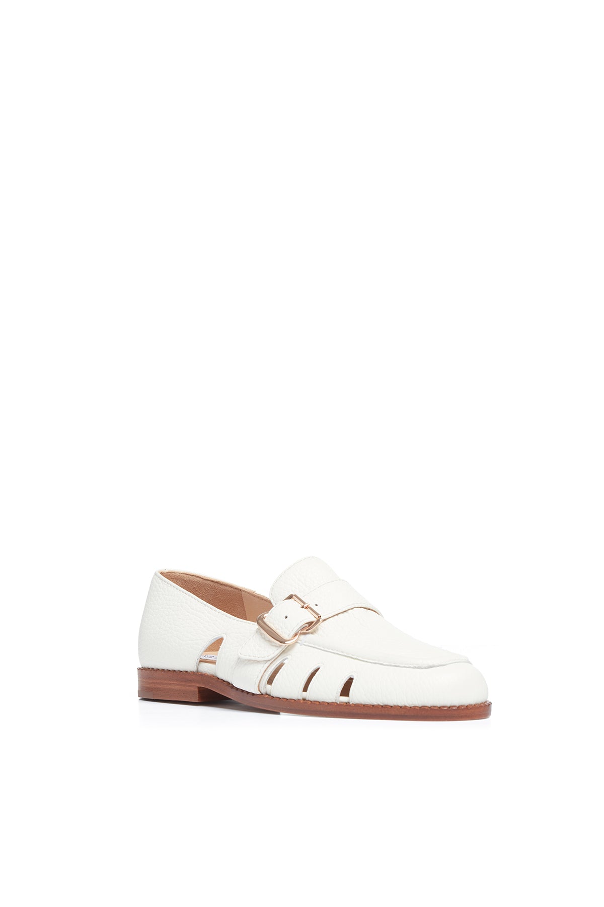 Simon Loafer in Cream Leather