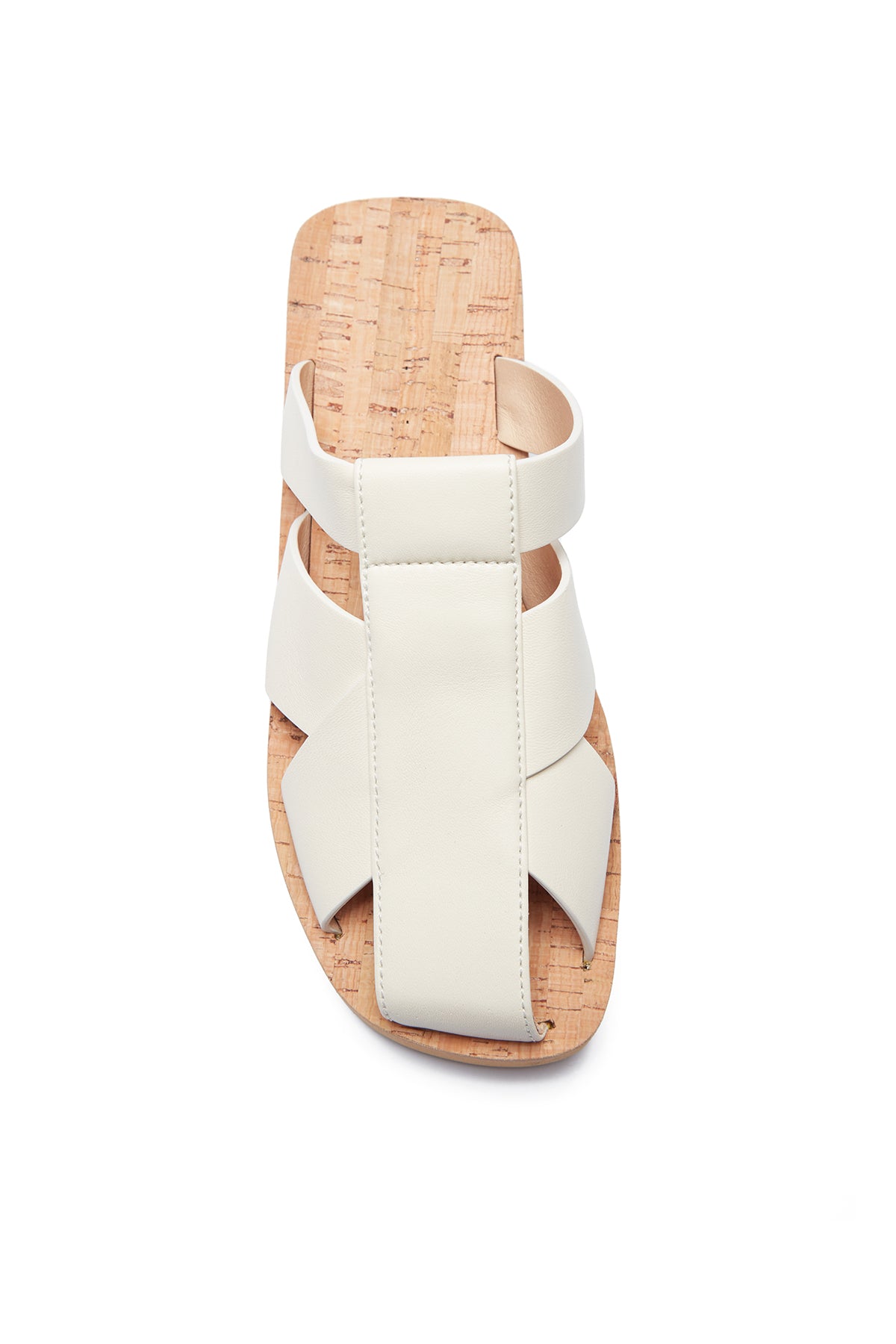 Phaon Slide Sandal in Cream Leather