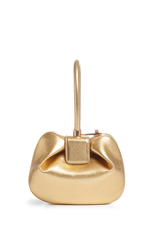 Gold Metallic Nina Bag Nappa Leather - Back View | Gabriela Hearst