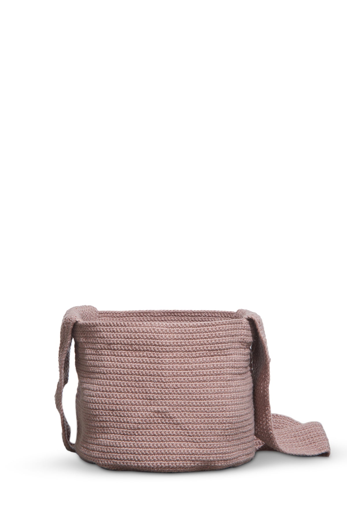 Crossover Knit Bag in Nude Cashmere