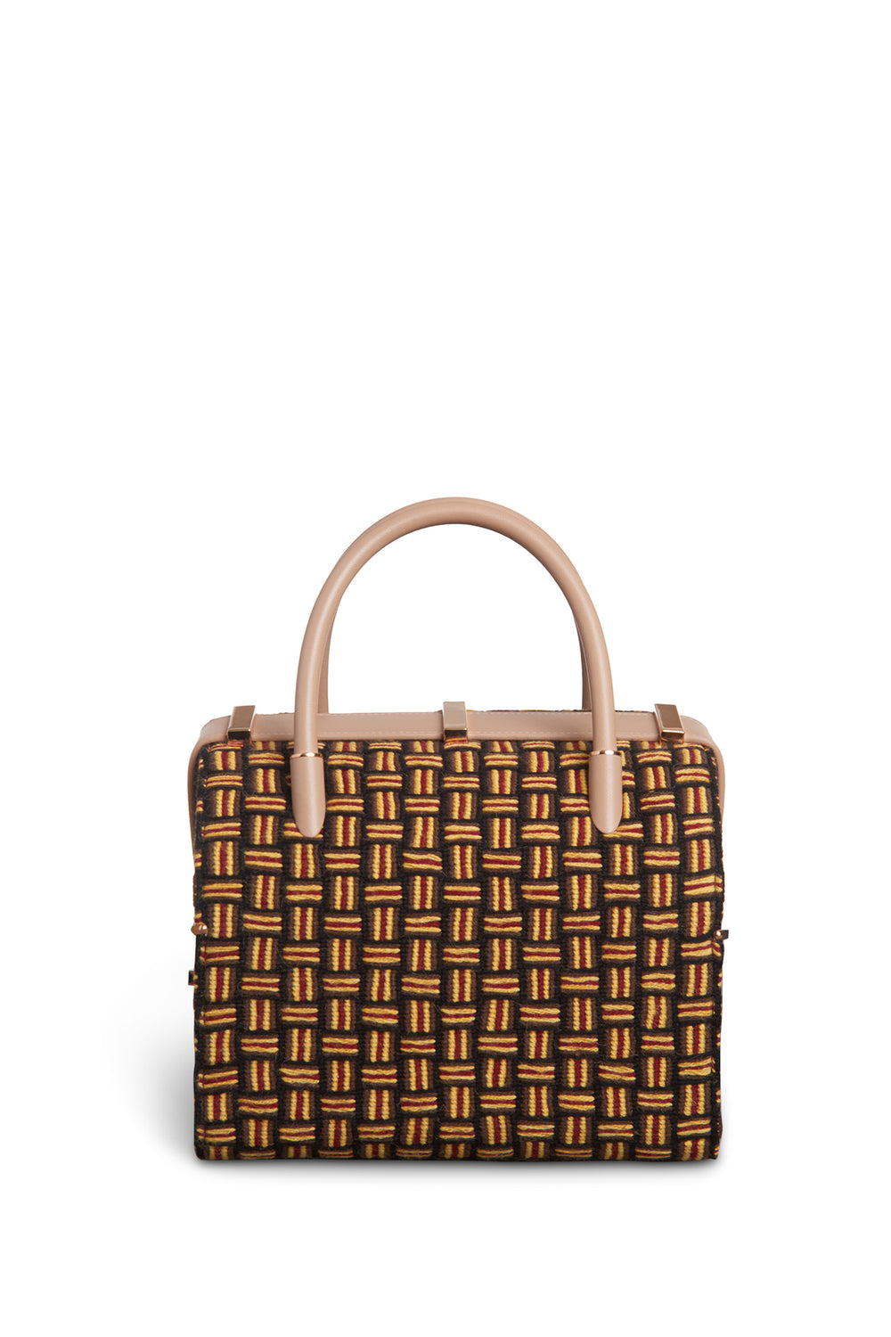 Sabi Bag in Nude Nappa Leather with Macrame