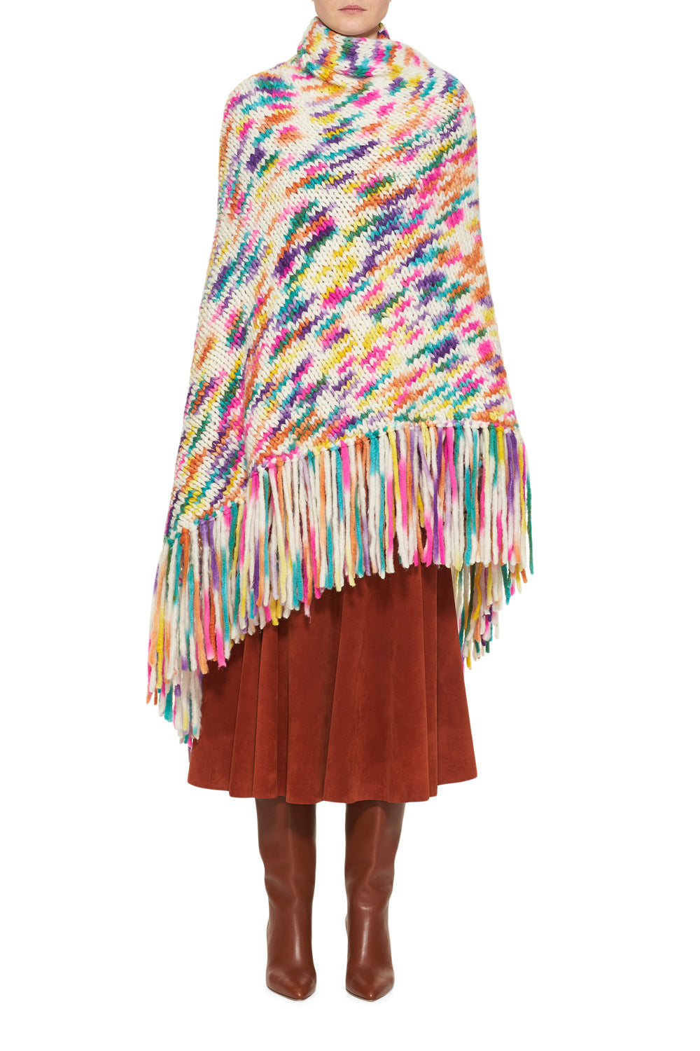 Lauren Knit Wrap in Space Dye Welfat Cashmere