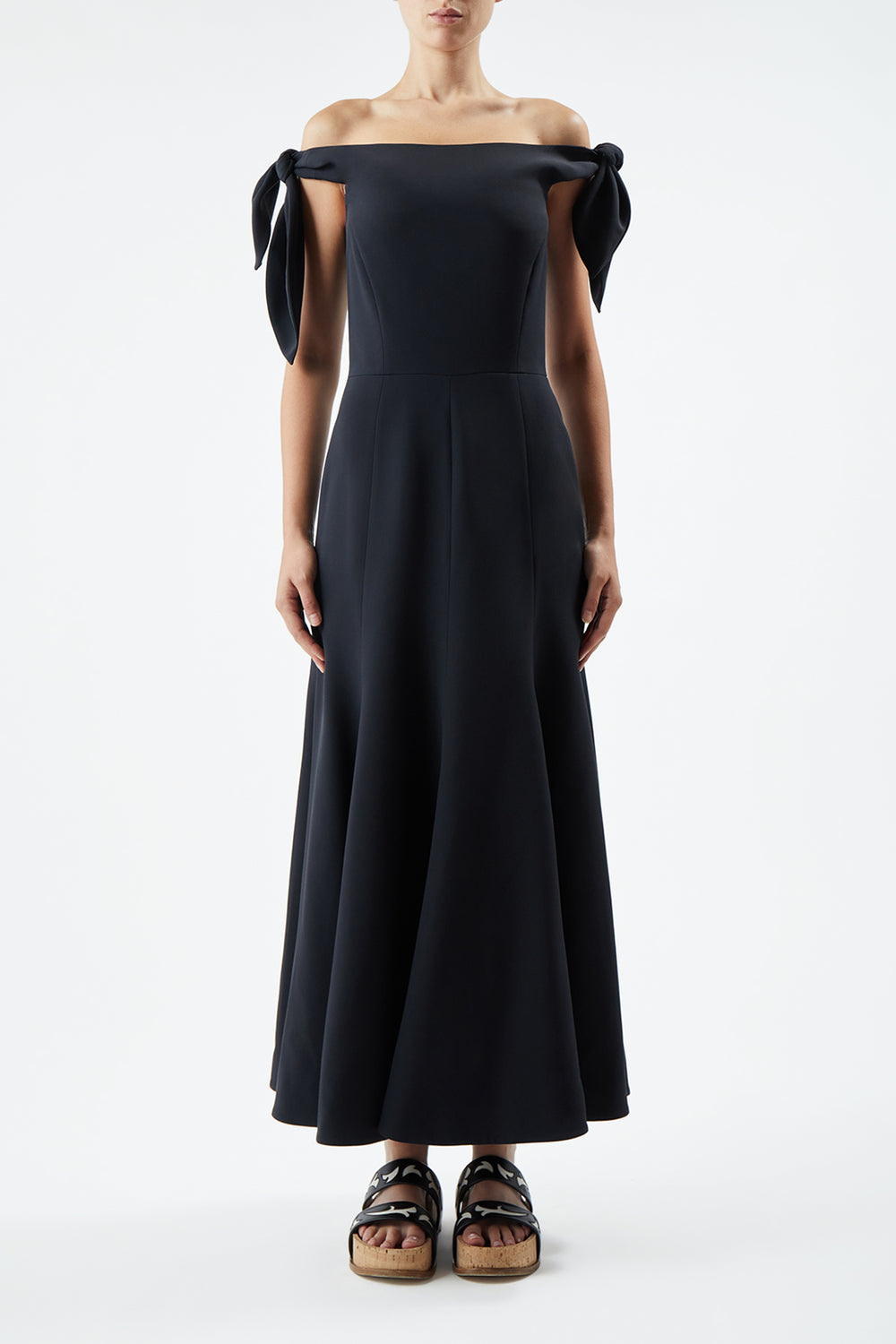Eda Dress in Black Silk