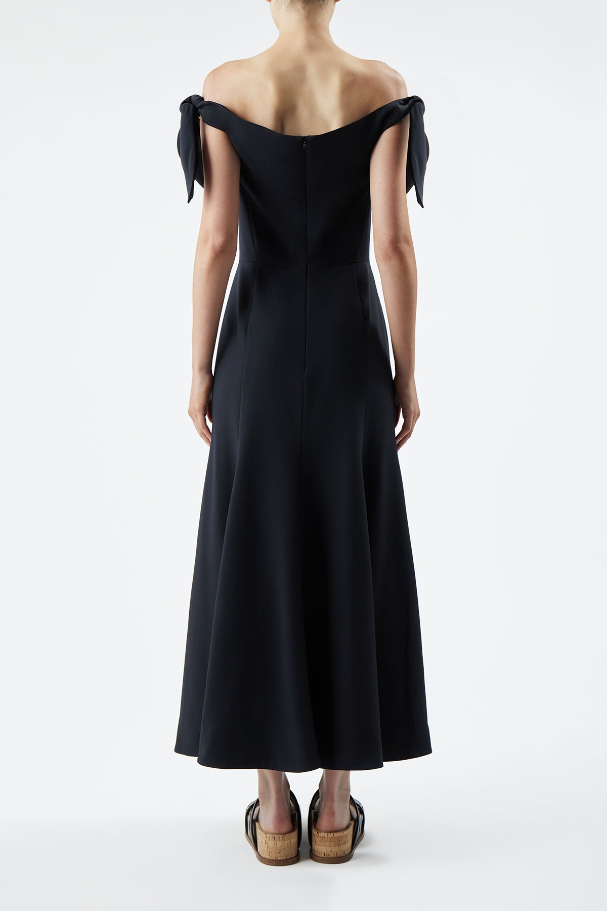 Eda Dress in Black Silk
