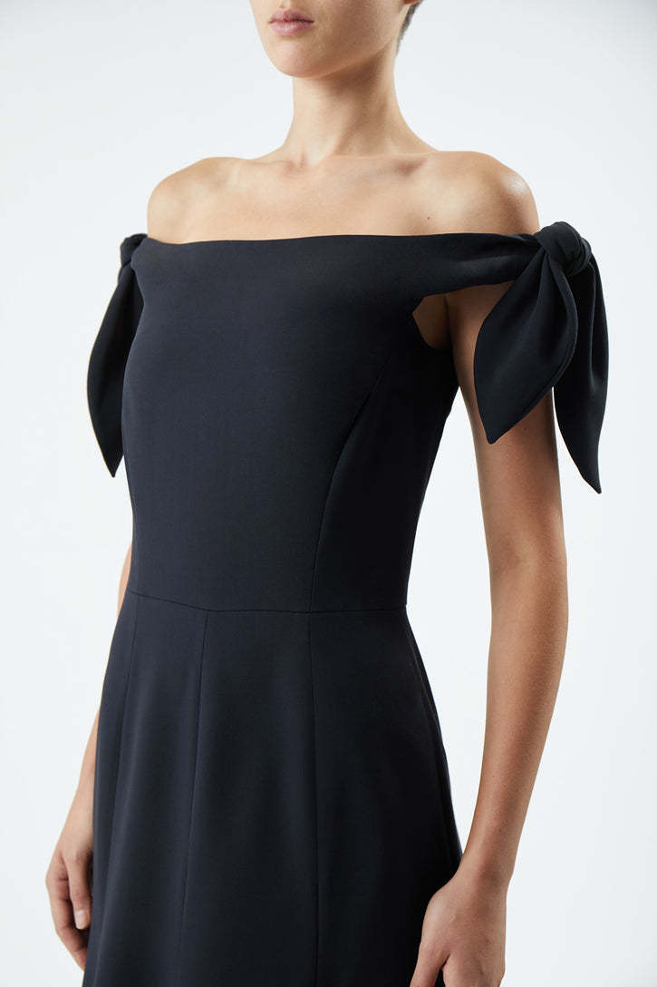 Eda Dress in Black Silk